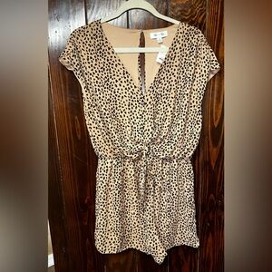 Leopard Print V-Neck Dress